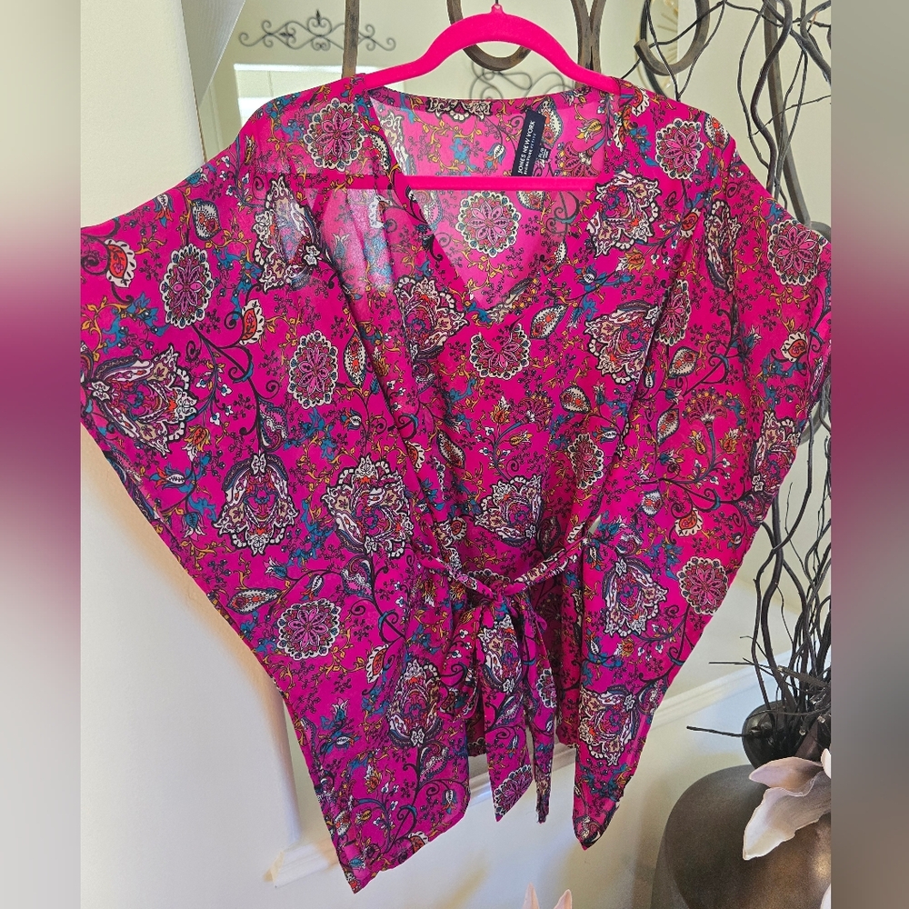 Vibrant Pink Floral Blouse